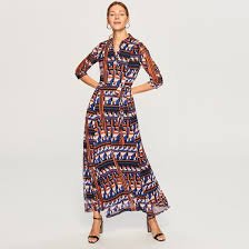 Tylové denné geometrické šaty Reserved