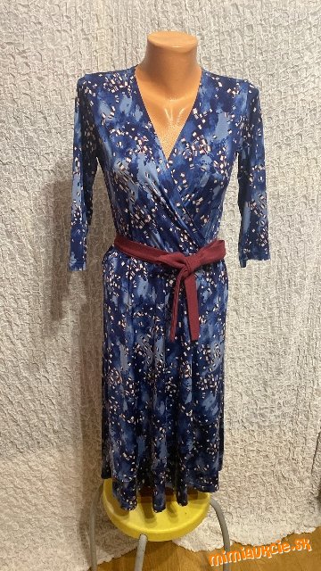 modré úpletové denné šaty Grey wolf