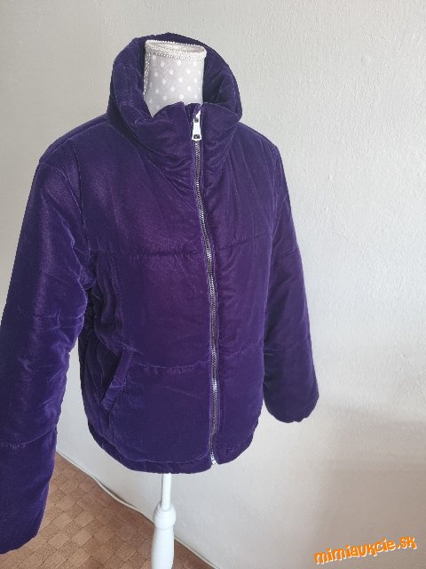 fialová zamatová bunda LIU JO veľ. L/XL