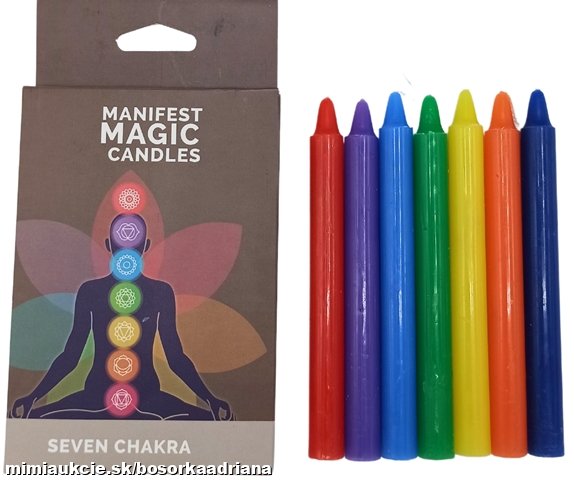 7čakrových sviečok na opravu stavu čakier=zapáľte všetky naraz,alebo aj jednotlivo dľa potreby:-D