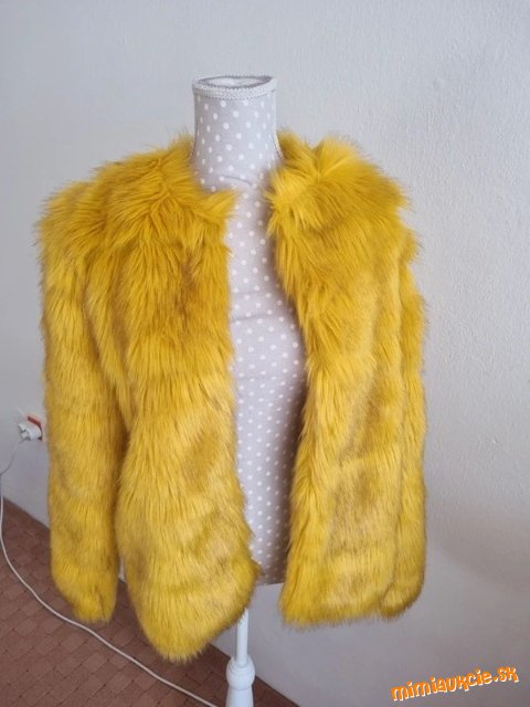 nový žltý umelý kožuštek Bershka veľ. M