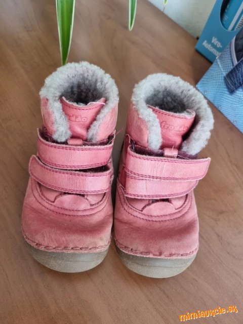 kožené detské ružové čižmičky veľ. 24