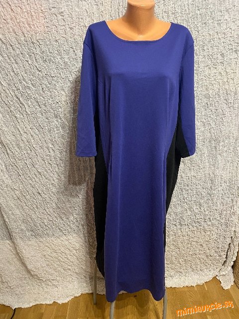 parížsko modro čierne denné zimné šaty Aga