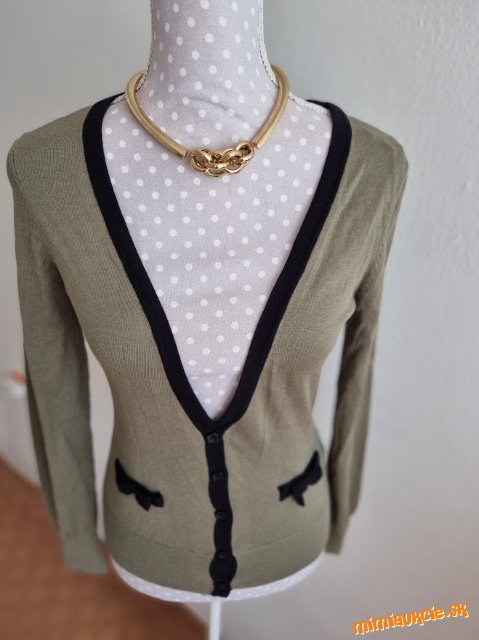 nový olivovo-čierny svetrík H&M veľ. S