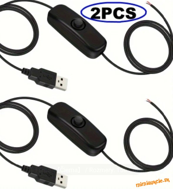 *** 2ks usb káble s vypínačom*** 149cm***