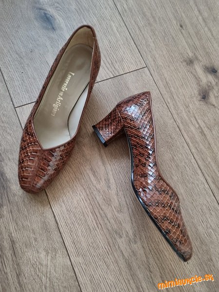 hnedé elegantné lodičky veľ. 36