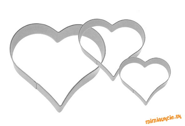 Set 3 srdieckovych vykrajovaciek KAISER !!! Nove !!! VASA CENA