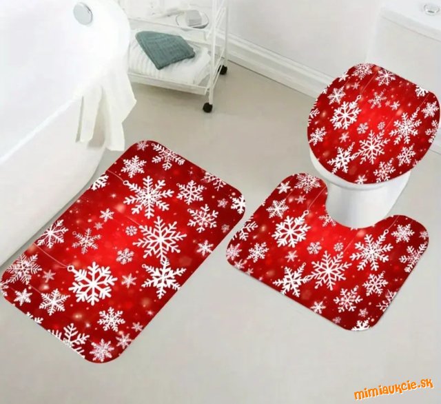 Kúpeľňovy koberček + WC koberček*****SNEHOVE VLOČKY ***