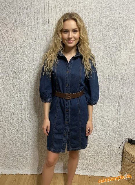 tmavomodré riflové šaty Reserved