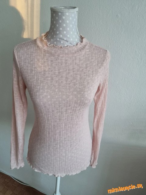 tenký ružový pletený top H&M veľ. 38