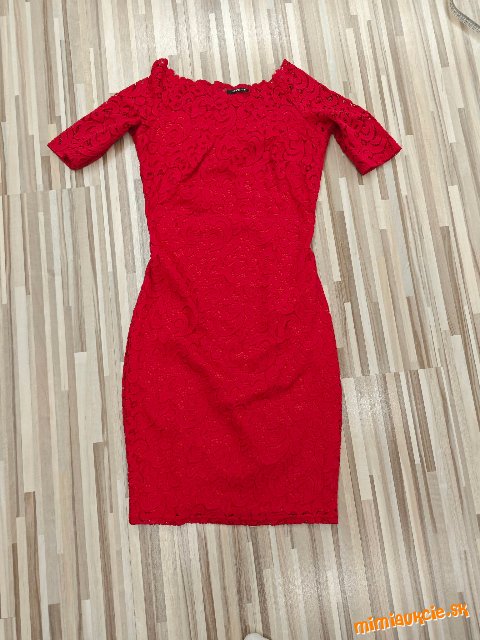 Čipkované šaty Orsay - červené