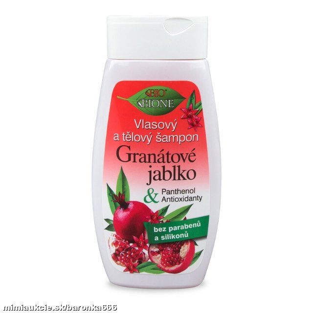 BC BIO Granátové jablko Vlasový a telový šampón 260ml