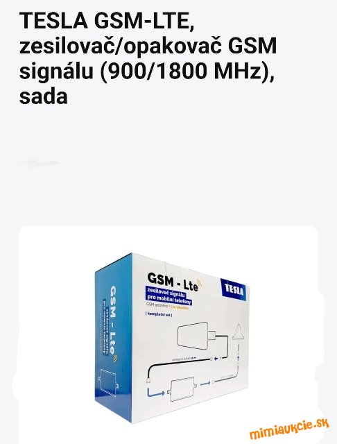 TESLA GSM-LTE, zosilňovačGSM signálu (900/1800 MHz), sada