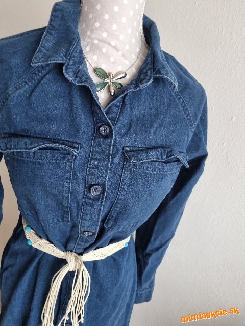 rifľové šaty s opaskom F&F veľ. M