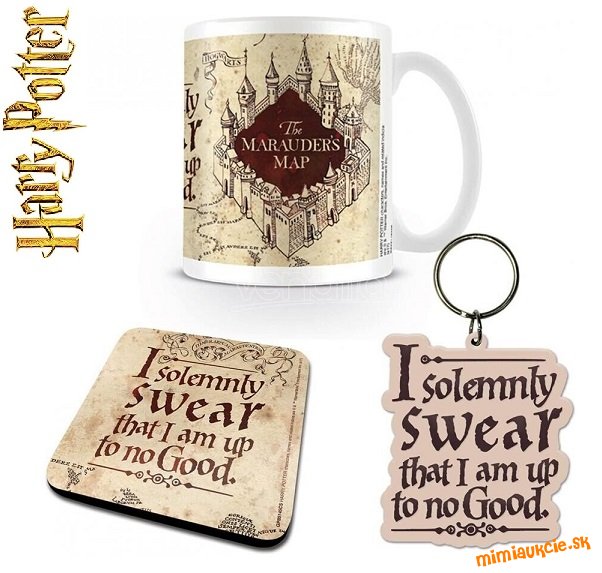 Suprava HARRY POTTER - pohar, klucenka, podlozka pod salku !!! Nova s krabicou !!! VASA CENA