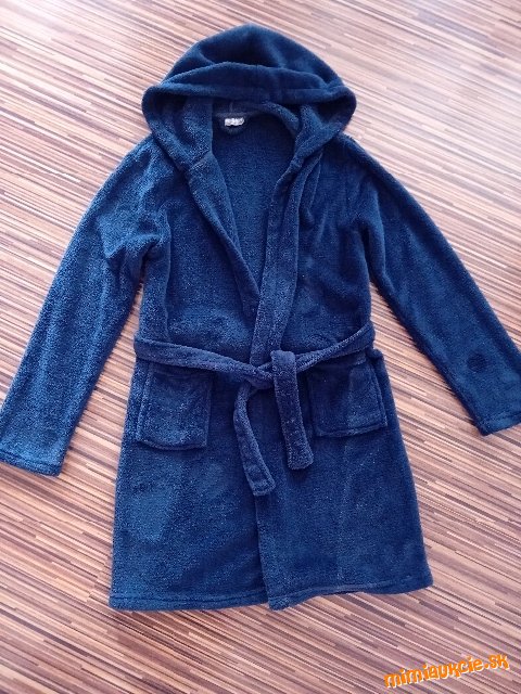 Tmavomodry jemnučky župan 146/152