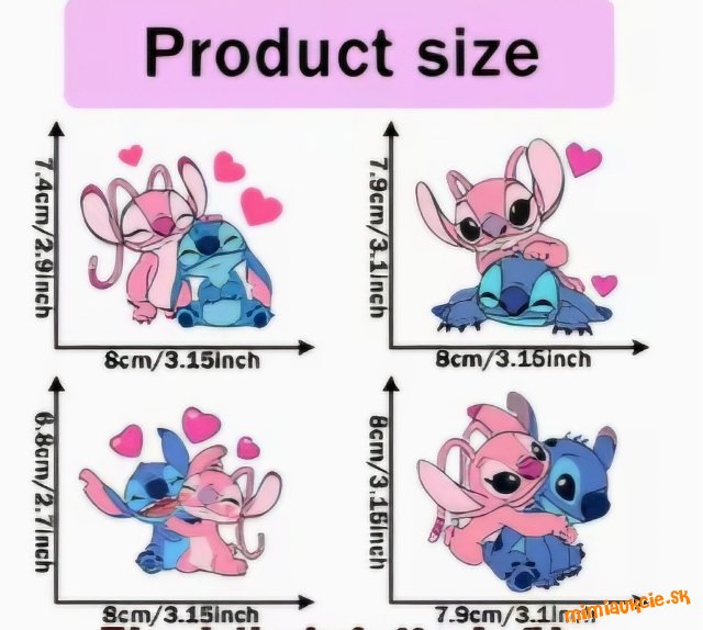*** 4ks nažehľovačky Stitch*** menšie***