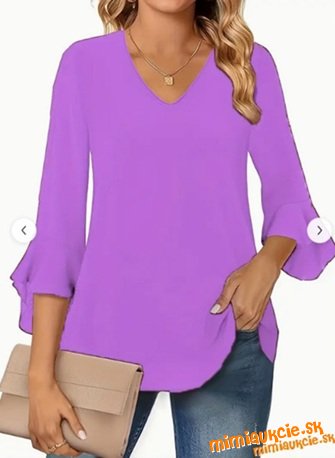 +++ PEKNÁ BLEDOFIALOVÁ BLÚZKA veľ.XXL +++