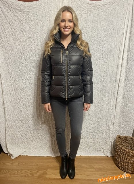 perfektná antracitová páperová bunda Henry Cottons