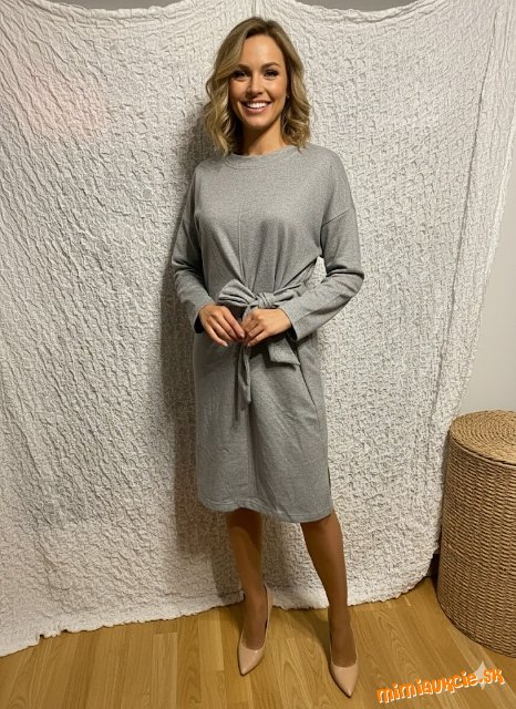 teplé denné sivé šaty Greenpoint