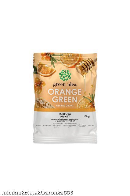 *** Orange green - bylinné bonbóny -100 g *** - " zdravé cukríky "  na zvýšenie imunity.....