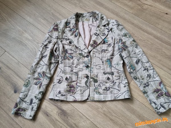 hnedé kárované sako Katy veľ. M