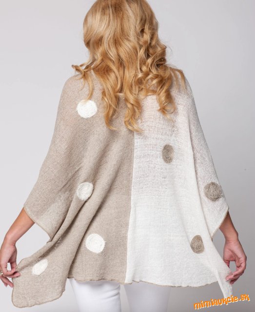 Ľanové pončo, šatka, šál...100% ľan, domáca výroba...PC:40€...