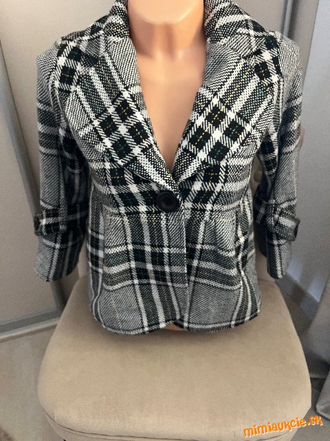 ❤️BIK BOK..krásny prechodný károvaný kabátik S ..od 1€