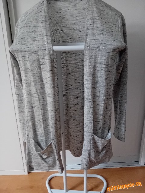 Sivý melirovny kardigan,sveter***S*** plus jeden zadarmo