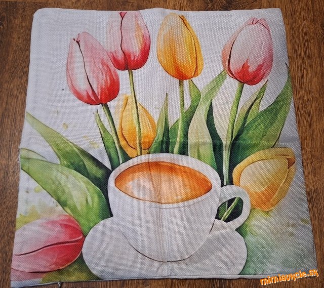 *** obliečka na vankúš 45x 45cm*** tulipány***