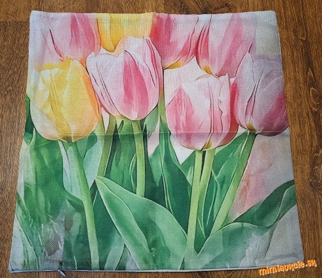 *** obliečka na vankúš 45x 45cm*** tulipány***