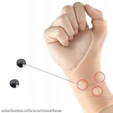 Silikónová bandáž zápästia s magnetmi pri preťaženom zápästí,bolesti karpálneho tunela....POMÁHA!