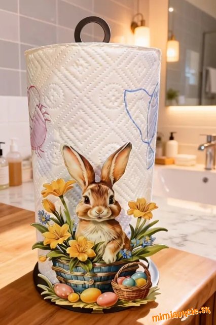 Držiak na kuchynske utierky***veľkonočný zajac**