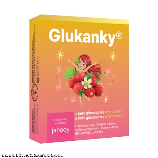 lukánky - detské pastilky s príchuťou jahody + Beta-glukánom, podpora imunitného systému