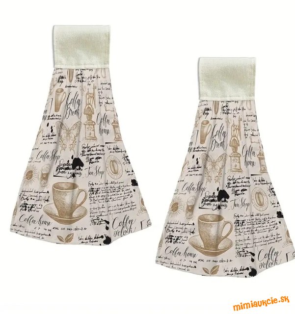 Dva kusy ozdobných utierok na madlo rúry alebo na madlo kuchynskej linky