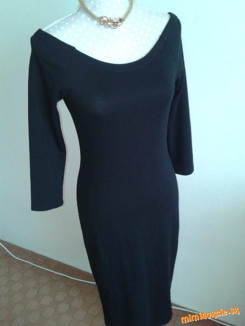 čierne elastické šaty Zara veľ. S