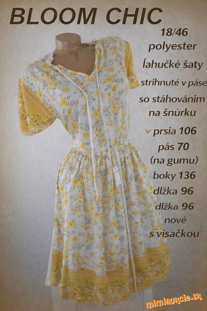 Nádherný....KúSOK .....krásne romantické šaty....BLOOM CHIC....vel....46
