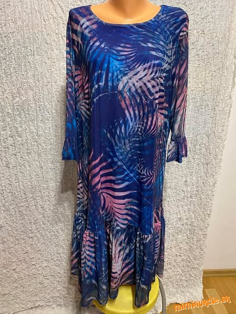 krásne modro farebné tunikové šaty Elli