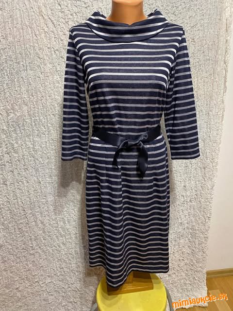 nádherné pohodlné strieborno modré šaty quiosque p.c. 49 eur