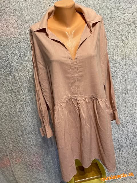 pudrová organzová tunika H&m