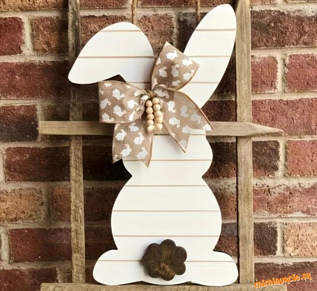 Veľkonočná drevená dekoracia na zavesenie **Zajac***