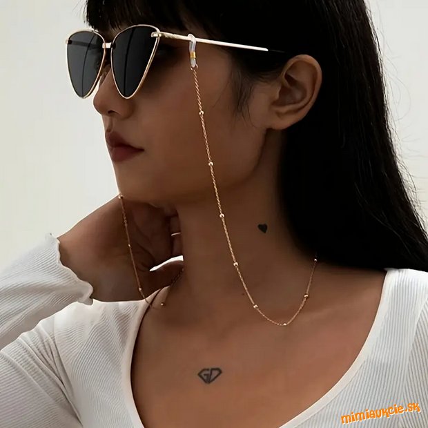 Nová pekná retiazka na okuliare- zlatá farba