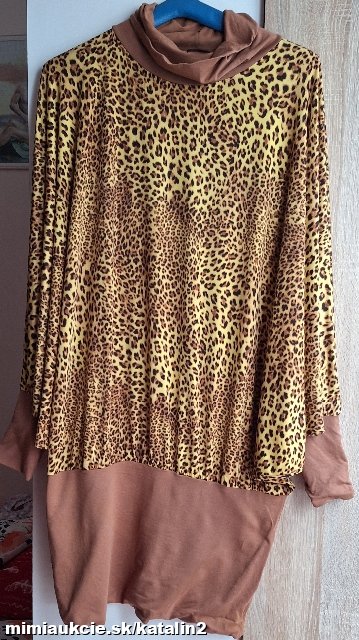 Dámske mini šaty s tigrovým vzorom a s voľným strihom