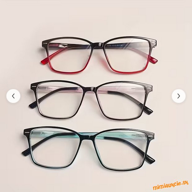 Nové pekné čítacie okuliace +3,0 -čierno-červené