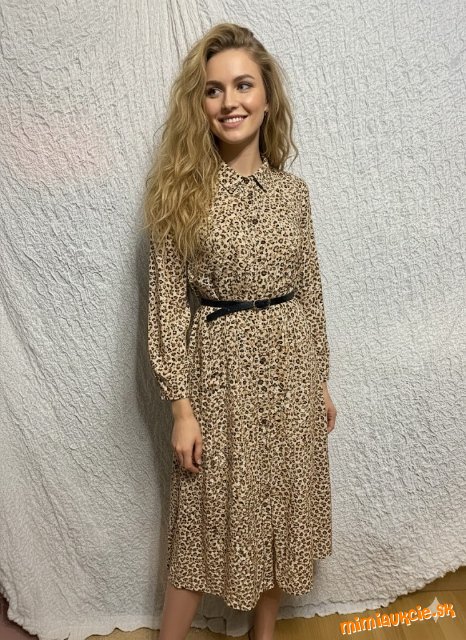 viskozové šaty s drobným vzorom marks & spencer