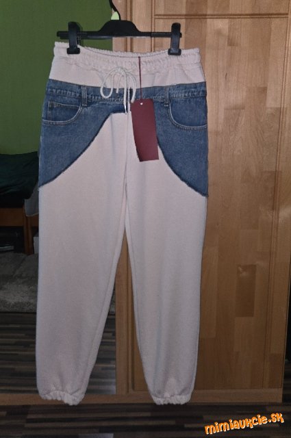 Teplákové nohavice s riflovinou Acqua&Limone