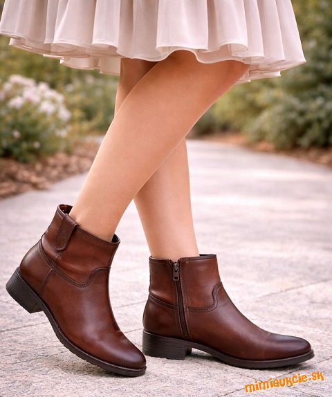 Damske kozene kotnicky TAMARIS !!! Velkost 36 !!! Nove !!! POVODNA CENA 95 EUR