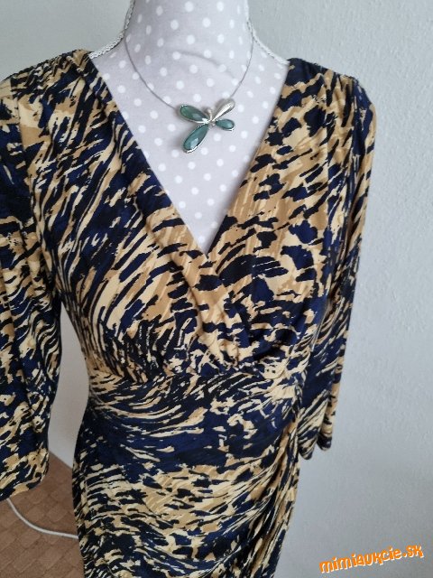 Nové hnedo modré šaty Ralph Lauren 40