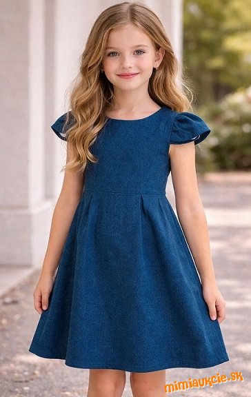 Dievcenske saty PUSBLU !!! Nove s visackou !!! Velkost 134/140 !!! POVODNA CENA 24,90 EUR