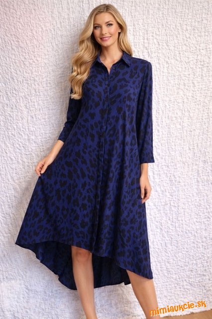 fantastické modro čierne animal áčkové šaty Apricot
